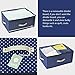 iwill CREATE PRO 60L Garment Storage Box with Lid & Removable divider Board, Seasonal Clothes Storage Basket for Closet, Blue