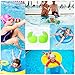Swimming Earplugs, 2 Pairs Waterproof Reusable Silicone Ear Plugs for Swimming Diving Molded Professional Soft Flexible Showering Surfing - Size B : Kids (5-14 Year Old) (Green Green)