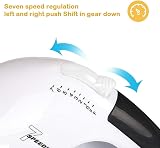 Leaflai Hand Mixer 7 Speeds Turbo Boost 4 Stainless Accessories White view 3