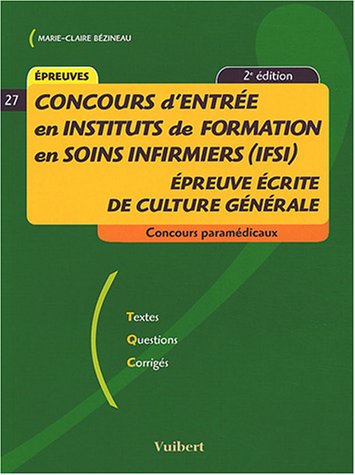 Concours d'entrée en instituts de formation en soins infirmiers, IFSI
