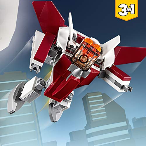 LEGO 31086 Creator Flugzeug der Zukunft, Raumschiff der Zukunft oder Roboter der Zukunft, 3-in-1 Bauset, Science-Fiction-Abenteuer, Fahrzeugspielzeuge für Kinder ab 7 Jahren – Bild 5