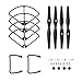 DEERC Spare Parts Propellers Blades and Landing Gears Propeller Guards Accessories for HS100 and HS100G RC Drone