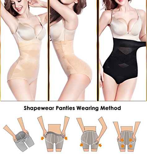Women’s Shapewear, High Waist Seamless Tummy Control Body Shaper Underwear Shapewear for Women (3XL, Black)