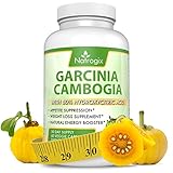 Garcinia Cambogia w/ 80% HCA by Natrogix Pure Garcinia Cambogia Extract Natural Appetite Suppressant, Weight Loss Supplement Formula - Free E-Book - 100% Money Back - Order Risk Free - 60 VCapsules