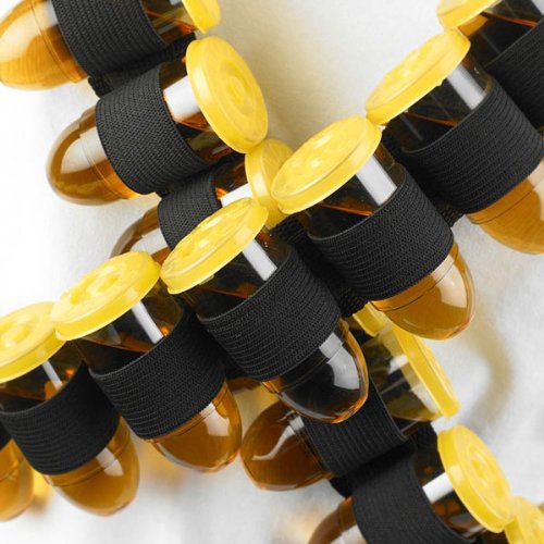 Shot Bandolier Belt with 28 Bullet Shot Cups Shot Belt, Shooter Belt