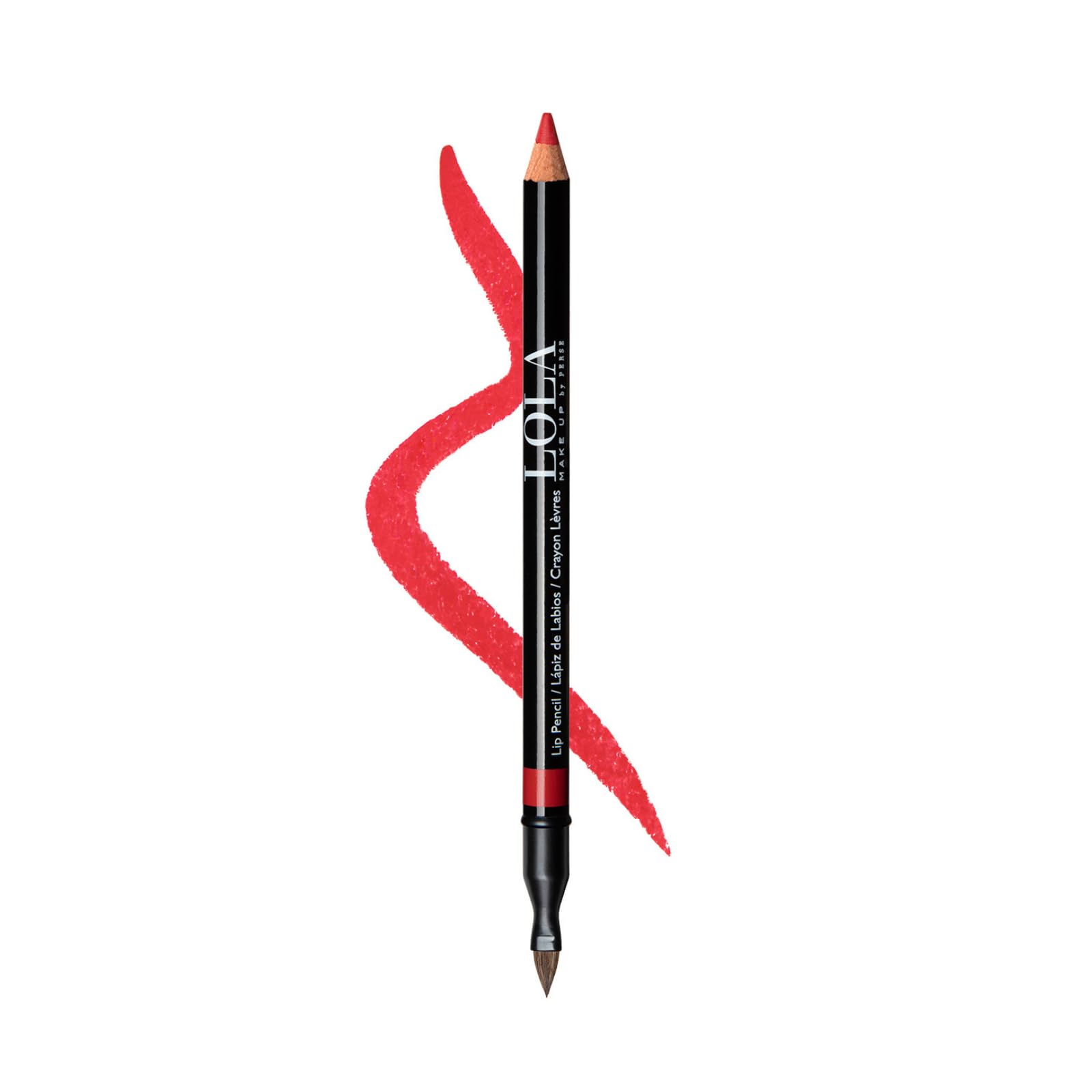 LOLA Make Up by Perse Lip Pencil – Smooth Precision Lip Liner with Jojoba Oil – Defines, Conditions & Prevents Feathering – Built-In Lip Brush – Paraben-Free, Cruelty-Free – [007-Cherry]