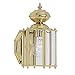 Sea Gull Lighting 8507-02 Classico One-Light Outdoor Wall Lantern with Clear Beveled Glass Panels, Polished Brass Finish