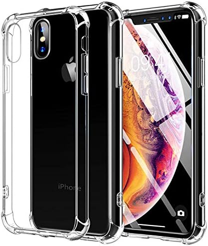 Compatible with iPhone Xs Case/iPhone X Case, WINWONBRA Crystal Clear Reinforced Corners TPU Bumper and Anti-Scratch Hard Cover Fit with Apple iPhone Xs 2018 / iPhone X 2017 5.8 Inch