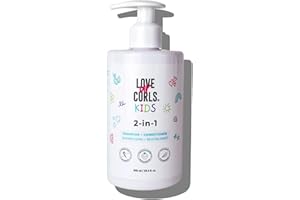 Love Ur Curls Kids - LUCK 2 in 1 Shampoo and Conditioner, Fragrance Free, Pediatrician Approved, Gentle Tear Free Unscented Formula, Easy to Detangle Curls, Sulfate and Paraben Free, 300 mL