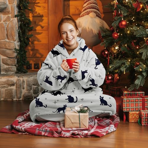 Queenshin Oversized Hoodie for Teen Ladies, Super Soft and Comfortable Sherpa Pullover