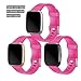 Wepro Replacement Bands Compatible with Fitbit Versa SmartWatch, Versa 2 and Versa Lite SE Sports Watch Band for Women Men, Small, Rose Pink