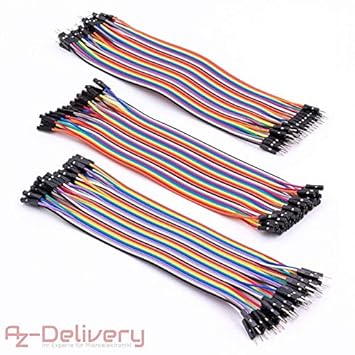 AZDelivery ????? Jumper Wire Kabel 3 x 40 STK. je 20 cm M2M/ F2M / F2F für Arduino und Raspberry Pi Breadboard