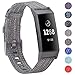 EZCO Compatible with Fitbit Charge 3 Bands, Woven Fabric Breathable Watch Strap Quick Release Replacement Wristband Accessories Man Woven Compatible with Charge 3 Fitness Smart Watch (S E Charcoal)