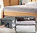 Storage Bag Organizers, Clothing Storage Containers for Clothes, Sweater, Blanket, Pillows, bedding in Bedroom, Closet, 3 Piece Set(Grey)
