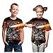 Godzilla Children T-Shirt boy Girl 3D Printing Godzilla Shirt Kids Tops TEE Summer Shirts Brown