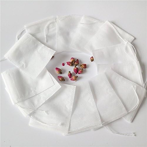 Lucklovely Empty Tea Filter Bags Disposable Tea Infuser with String 68cm for Loose Tea 100Pcs