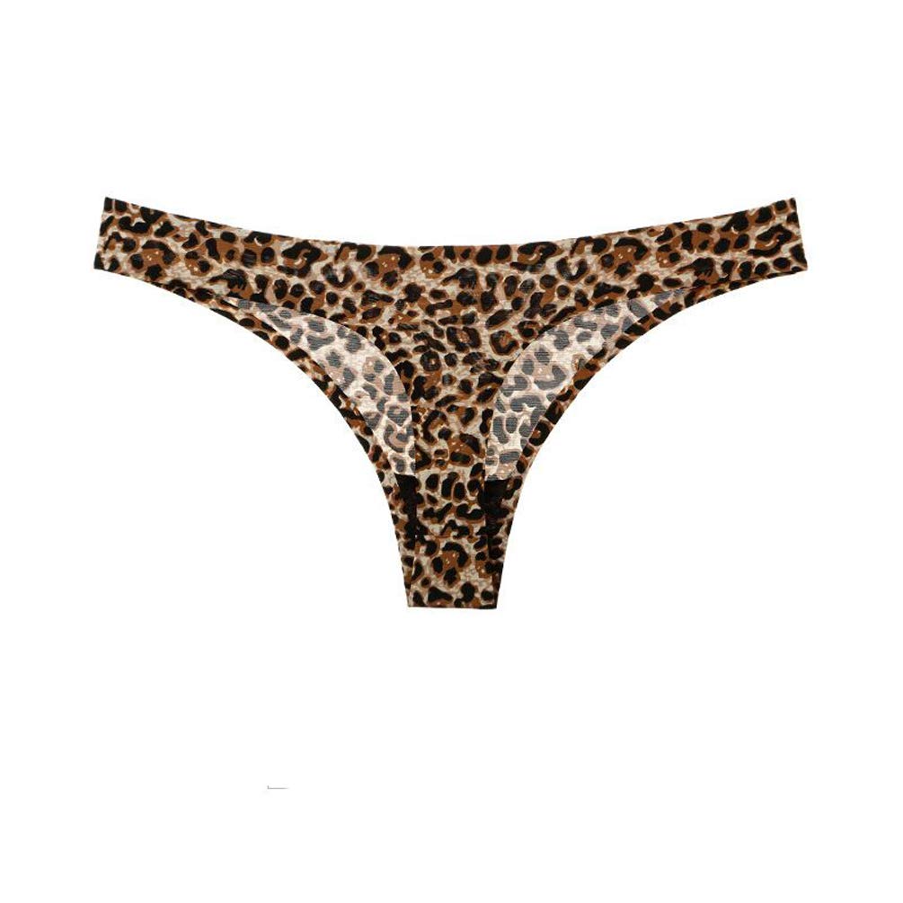 YCandJY 6 Pack Women\'s Seamless Leopard Thongs Underwear,Breathable Comfortable T Back Low Waist Sexy Thong Panties (6pack-leopard1, X-Large)