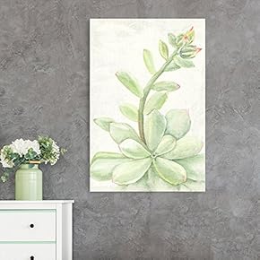 Canvas Wall Art - Vintage Style Desert Plant on Grunge Background - Giclee Print Gallery Wrap Modern Home Art Ready to Hang - 12x18 inches