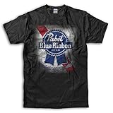 Pabst Blue Ribbon Mens Black T-shirt