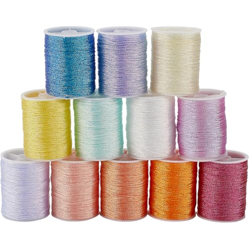 CABODYALS 12Pcs 18M All Purpose Sewing Thread Assortment Bulk Set Pack Polyester Colorful Embroidery 6 Ply Twine Versatile Use Threads for Sewing Making Adults Hand Machine Stitching Travel