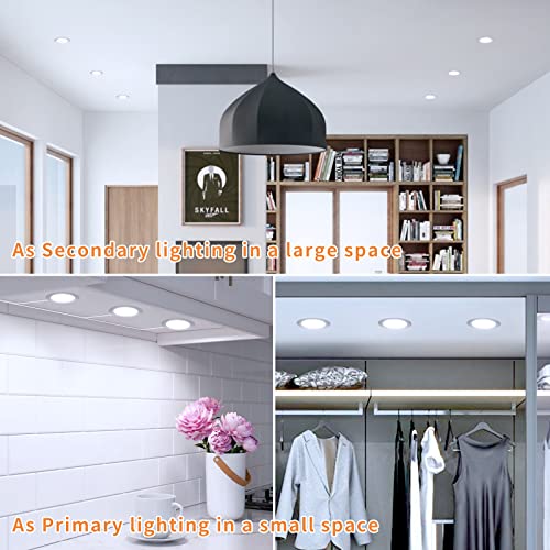 Tomosu Pack of 10 Extra Flat LED Recessed Spotlights, 5 W 450 LM Equivalent to 50 W Incandescence, IP44 Waterproof Bathroom Spotlight Cool White 6000 K, Hole Φ75-90 mm, AC220-240 V