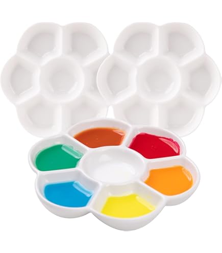 Amazon.com: Jack Richeson 420706 Porcelain Palette 7 Well Flower