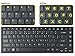 Royal Green Glowing Fluorescent Keyboards Stickers for PC, Large Lettering Work Easily and Type Faster in Dimly Lit Spaces, See Keyboard Clearly Day/Night English, Neon Yellow
