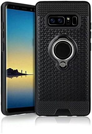Samsung Note 8 Case ,Luhuanx Note 8 Protective Rugged Armor Case with 360 Degrees Ring Holder Dual Layer Anti Drop Scratch Phone Defender note 8 case,Galaxy Note 8 Case (Black)