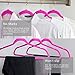 MIZGI Premium Velvet Hangers (Pack of 50) Heavyduty - Non Slip - Velvet Suit Hangers Pink - Copper/Rose Gold Hooks,Space Saving Clothes Hangers