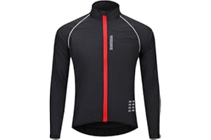 WOSAWE Men's Cycling Wind Jacket Reflective Ultralight Windbreaker