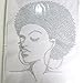 Shining African Lady Afro Girl Iron On Rhinestone Transfer 7.6