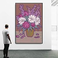 Framed Canvas Wall Art Flowers Canvas Prints Home Artwork Decoration for Living Room,Bedroom - 16x24 inches