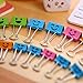 Coideal Smiling Binder Paper Clips - 40 Pcs 19mm Mini Colored Metal Fun Clip Clamps with Cute Smile Face Assorted Color for Office (0.75 inch, Small)