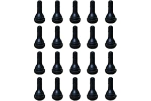 FENAETIMO 20Pcs TR415 Tubeless Valve Stems, Black Rubber Snap-in Valves Tubeless Tire Valve Stems Replacement for Tubeless 0.625 inches Rim Holes on Standard Auto Tires