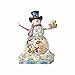 Enesco Jim Shore Snowman with Peanuts Scene Stone Resin, 9” Figurine