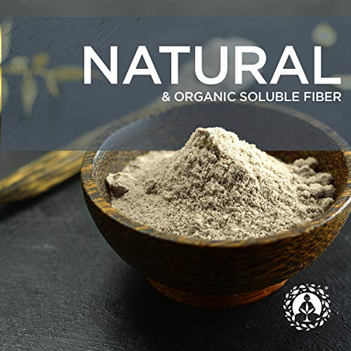 Psyllium Husk Powder - Indian Organic Fiber Premium Grade Superfood (Raw) - USDA & Vegan Certified - 1 LB (16oz) - Perfect for Smoothies, Baking, Desserts & Breakfast.