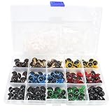 BESTCYC 80Pcs 8 Colors 12mm in a Box Assorted Colors Safety Eyes Set Plastic Safety Eyes Plastic Eyes with Washers for Doll, Puppet, Plush Animal