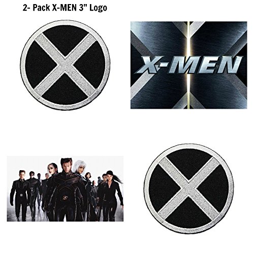(2- Pack) Marvel Comics X-MEN Logo Iron/Sew-On Embroidered 3.25" Patch