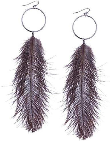 Szolno Women Fashion Simple Feather Earrings Shopping, Dinner, Outing Drop Earrings