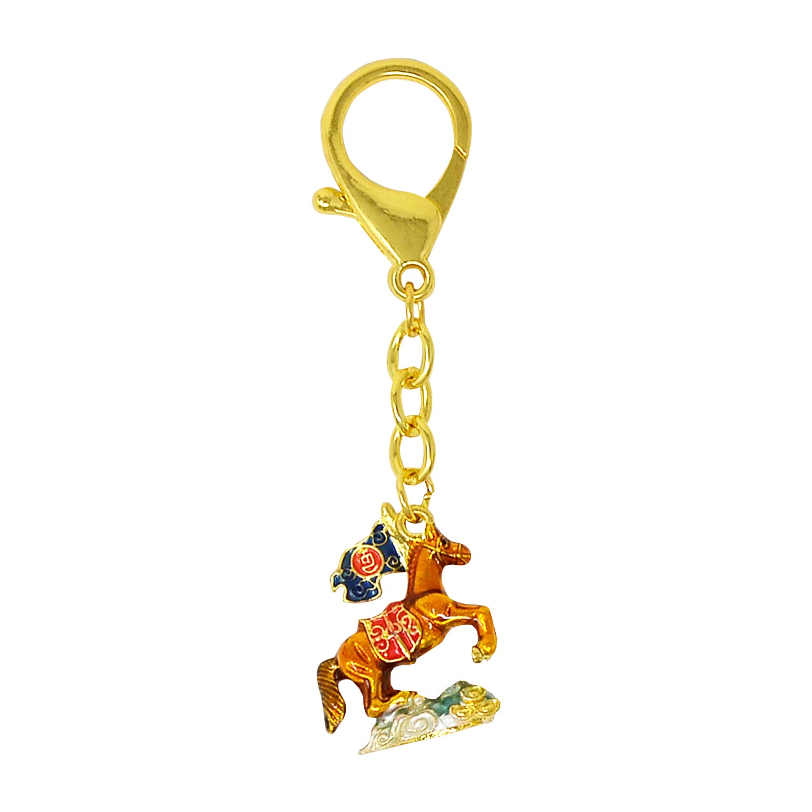 Juanxian 2022 Sky Horse With Flag of Success Keychain W4962