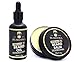 Beard Grooming Kit for Men 10 in 1 – Best Beard Kit Includes Brush, Oil, Comb, Balm, Straight Razor, Sharpening Strop, Shaping Tool, Beard & Mustache Scissors & Cotton Bag for Beard Care