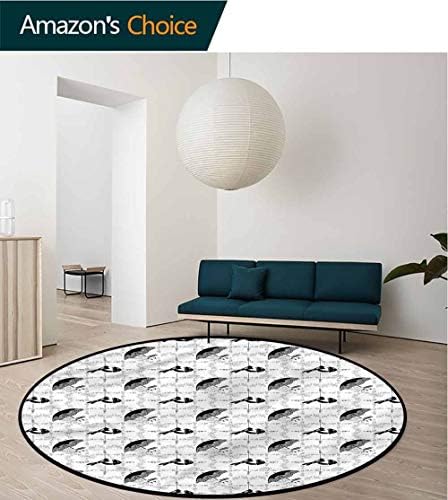 RUGSMAT Vintage Round Rug Kid Carpet,Women Fashion Clothes Non Slip Rug Diameter-63