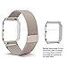 Chouqing Apple Watch Band Milanese Loop Stainless Steel Replacement Band with Metal Protect Case for Apple iWatch 38mm Series 3 Series 2 Series 1 Sport & Edition - Gold