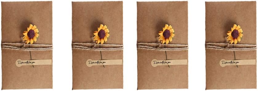 12pcs Sunflower Card Card Creative Greeting Cards for Christmas Birthday (Random Flowers Styles), Picture 1 - Image 3