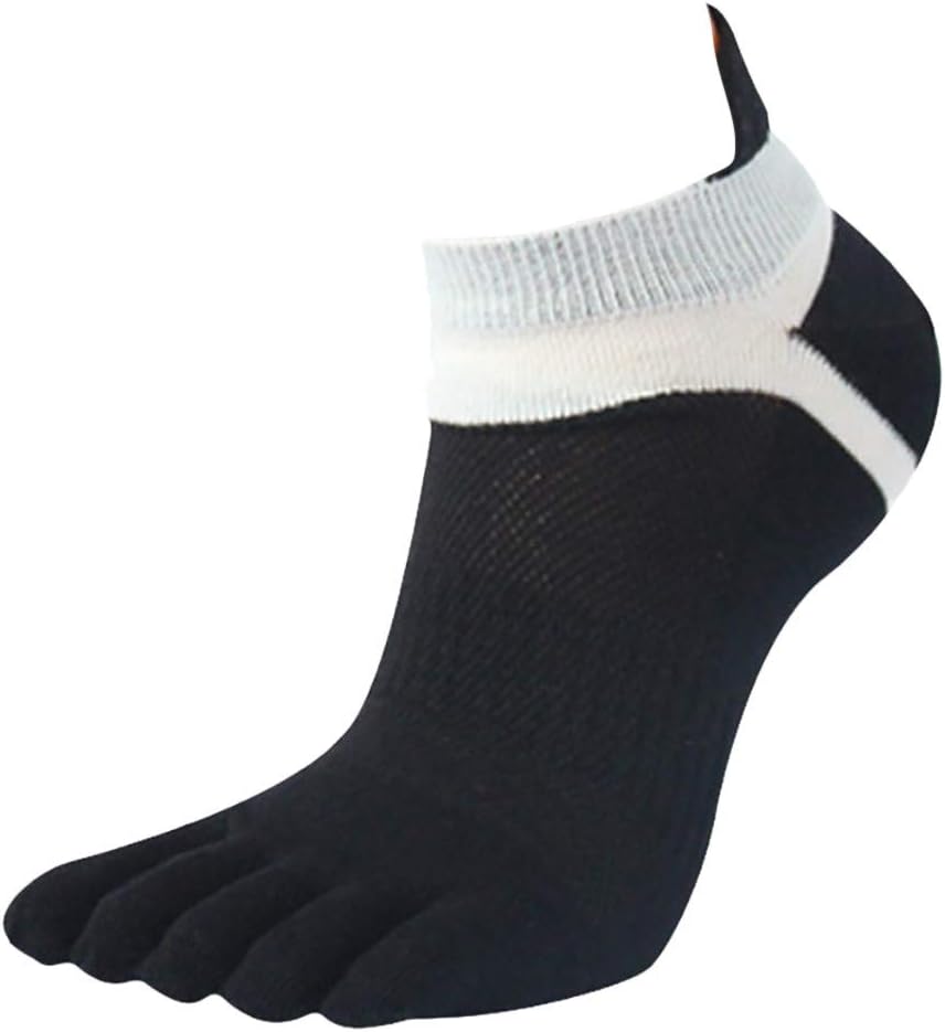 Joysale Men Cotton Low Cut Toe Socks 5 Finger Socks No Show Mesh Breathable Socks