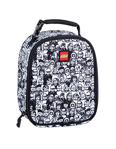 LEGO Kids' Minifigure Crowd Lunch Backpack, Black & White, One Size