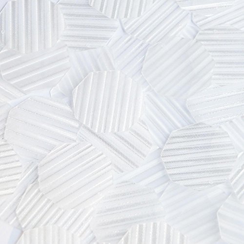 Sequin Octagon 1.5 inch Crystal Venetian Illusion. Loose Paillettes. Made in USA. Large for display, accents, applique, arts, crafts, and embellishment.