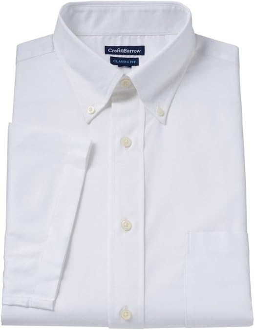 Croft & Barrow Mens Classic Fit Button Down Short Sleeve Dress Shirt