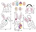 Large Easter Window Stickers Easter Window Decorations, Bunny Footprints Easter Window Clings, Spring Decorations for Window, Easter Window Clings Stickers for Glass Windows by MISS FANTASY