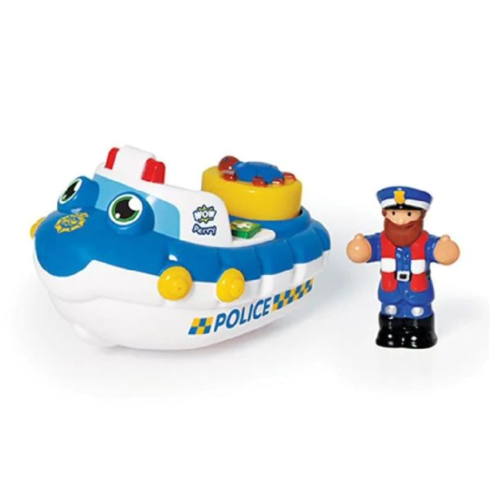 WOW Toys Police Boat Perry,Blue